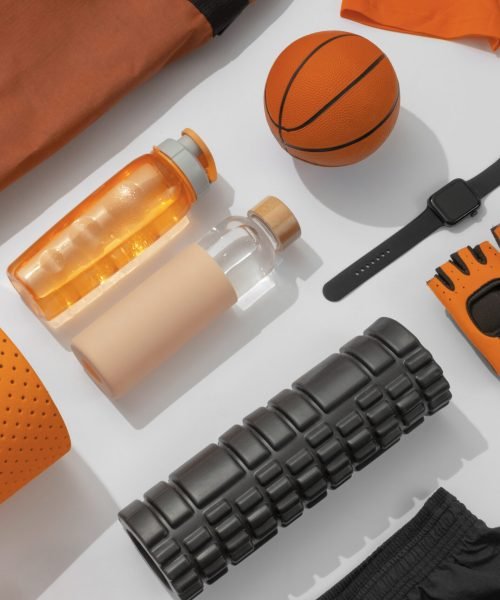 top-view-composition-with-neatly-arranged-organized-sport-items